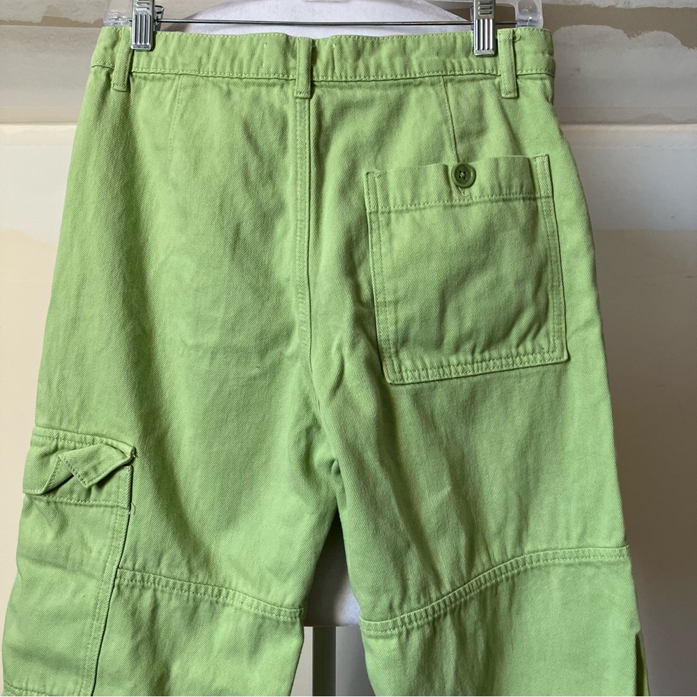 Reformation Jeans Bailey High Waist Green Organic Cotton Utility Pants size 28 - Picture 10 of 10